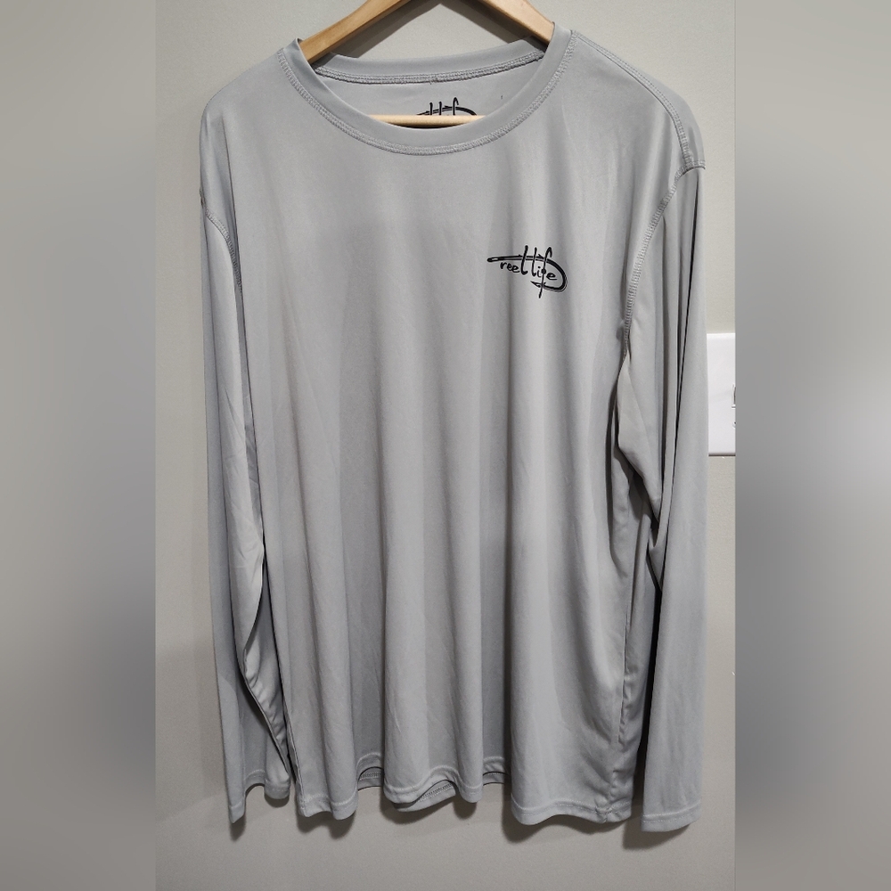 Reel Life Men’s Sun Protection Swimming/ Outdoor Long Sleeve Shirt, Size XXL